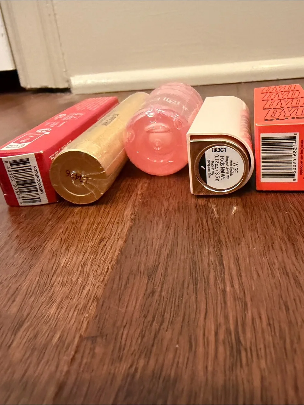 Rare Beauty Lip Products Set — Pink, Coral, Nude